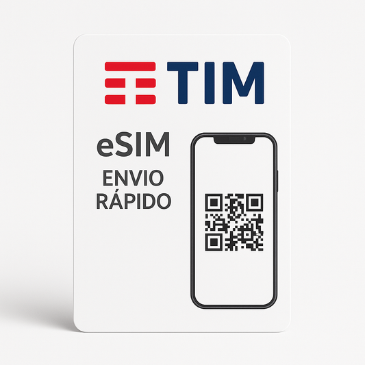 eSIM Tim Chip Virtual QR Code - Pre Pago