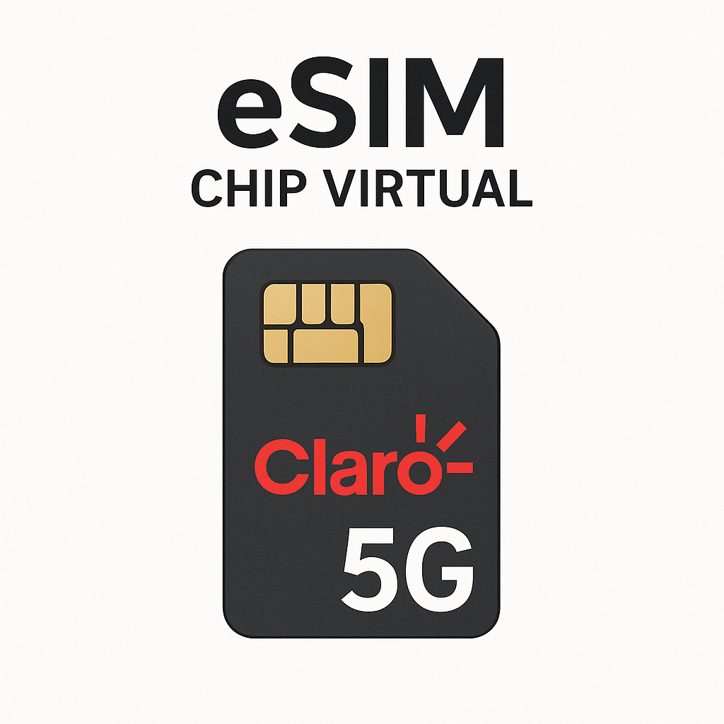 Chip Virtual eSIM Claro Pre-Pago 5G